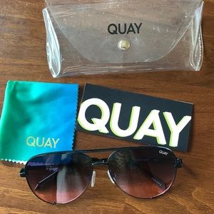 Quay High Key Black Pink Fade Sunglasses